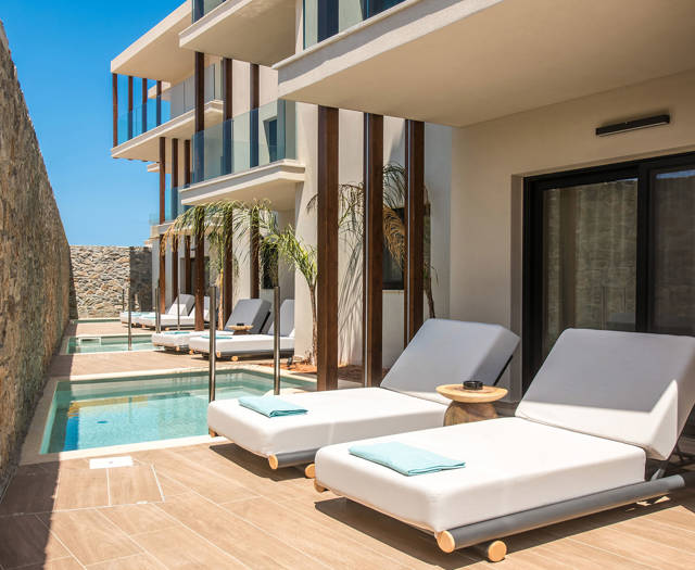 Noble Hotel Suites Gouves Crete Double Shared Plunge Pool 1